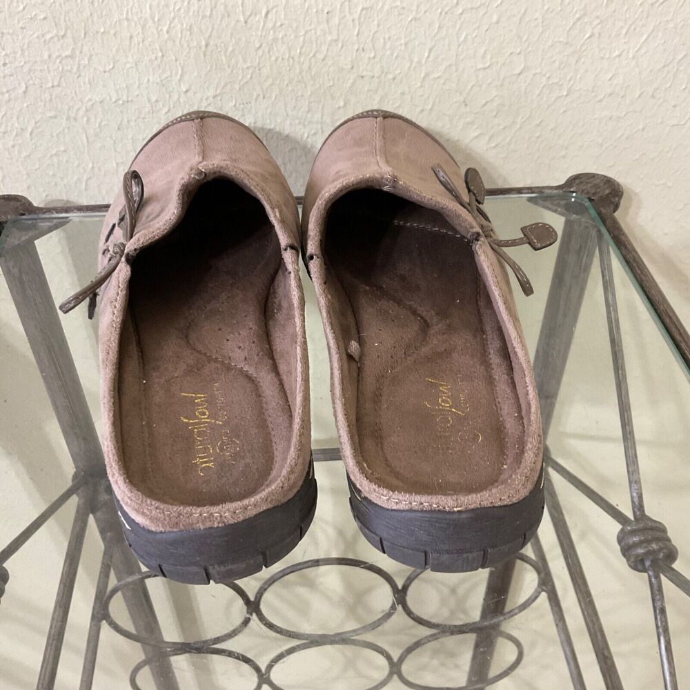 Natural Soul by Naturalizer Comfort Mules Size 7.5 M Women’s Brown Suede Slip On - Picture 4 of 11